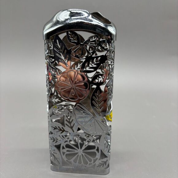 Bath & Body Works Lemon Chrome Metal Foaming Hand Soap Sleeve Holder Citrus - Picture 6 of 11